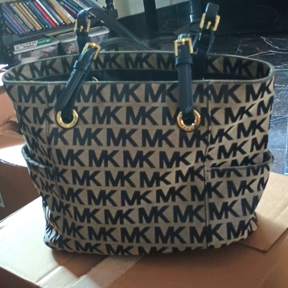 Michael Kors Jet Set Monogrammed Tote